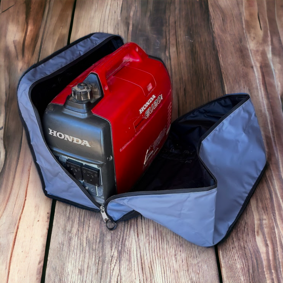 Caravan travel gear: P2400 + P2200 generator in its protective bag