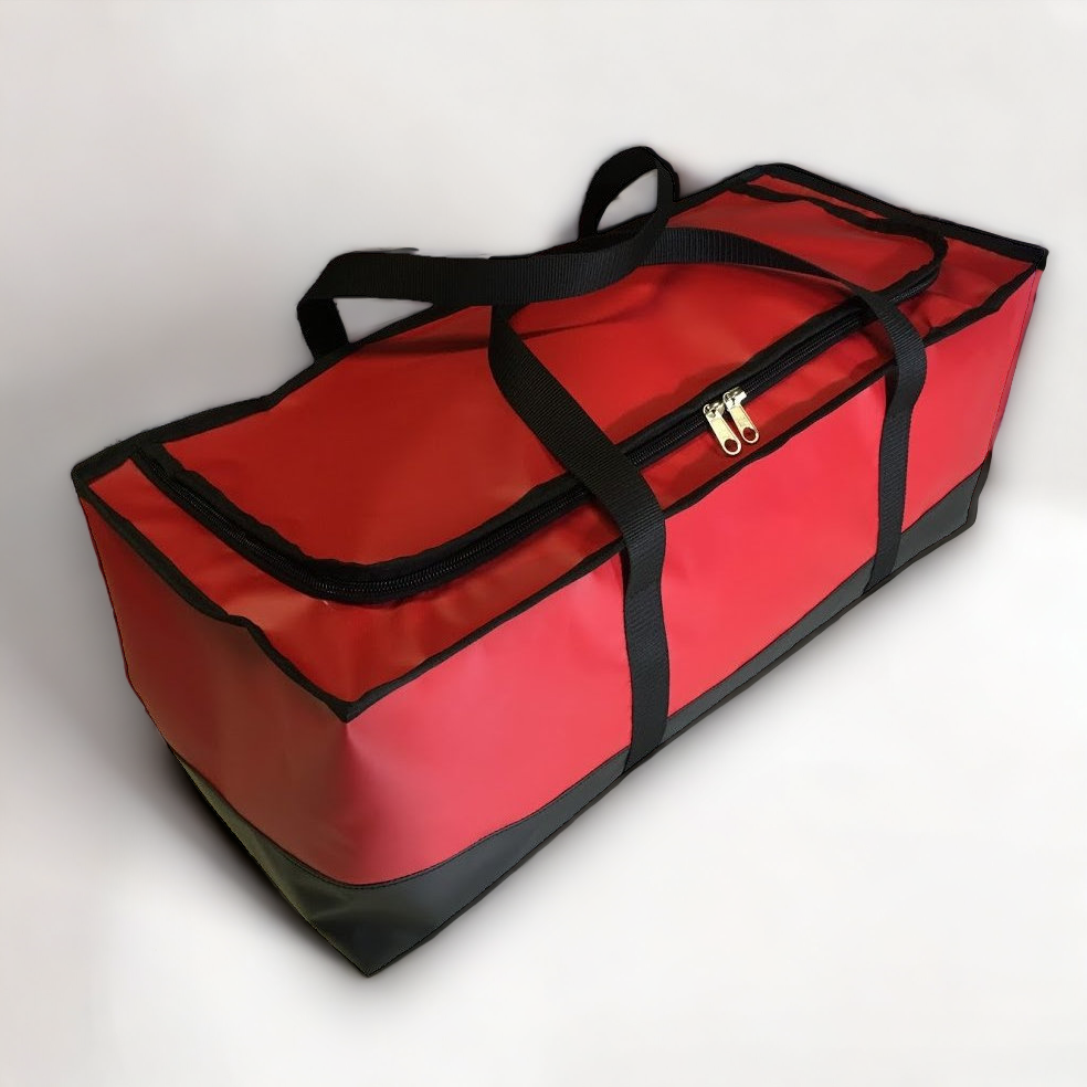 Red PVC camping clothes bag