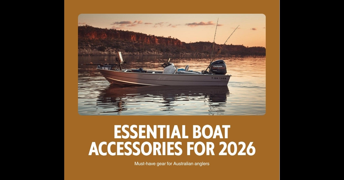 Australian fishing boat on an estuary at golden hour with marine electronics