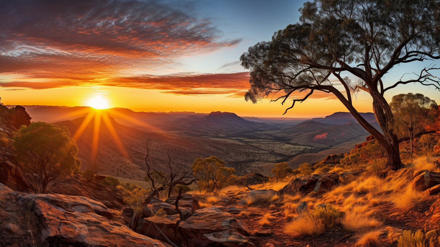 Flinders Ranges at sunrise