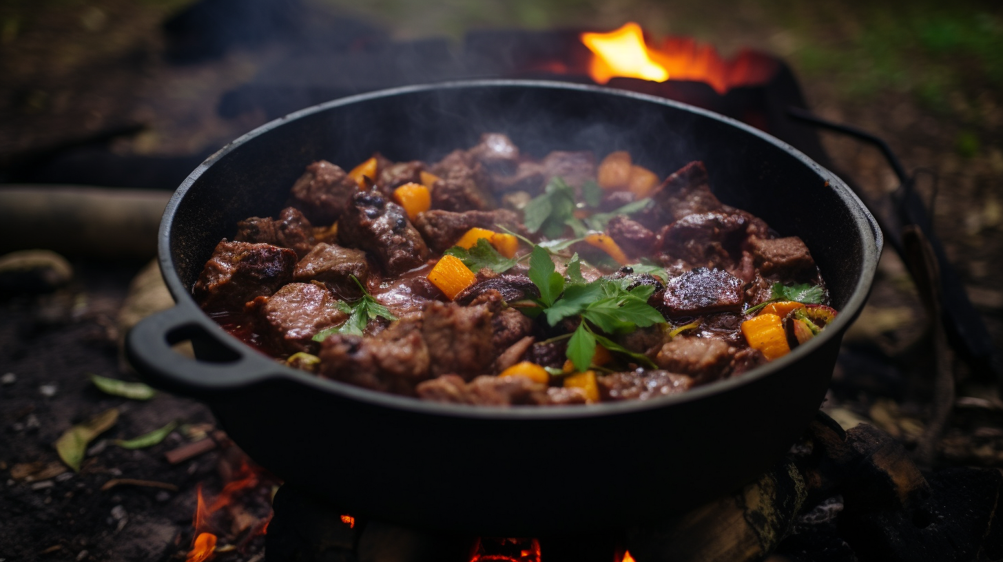 Camp oven bush stew