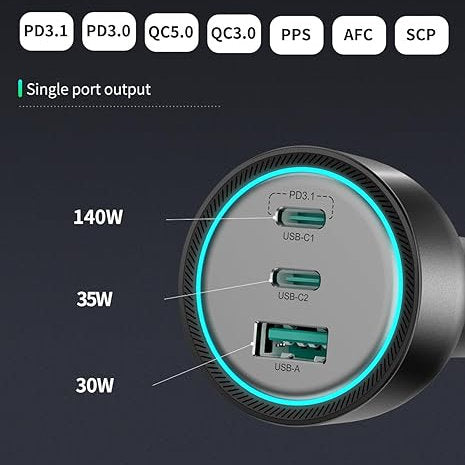 Starlink Mini Cigarette socket USB C power supply