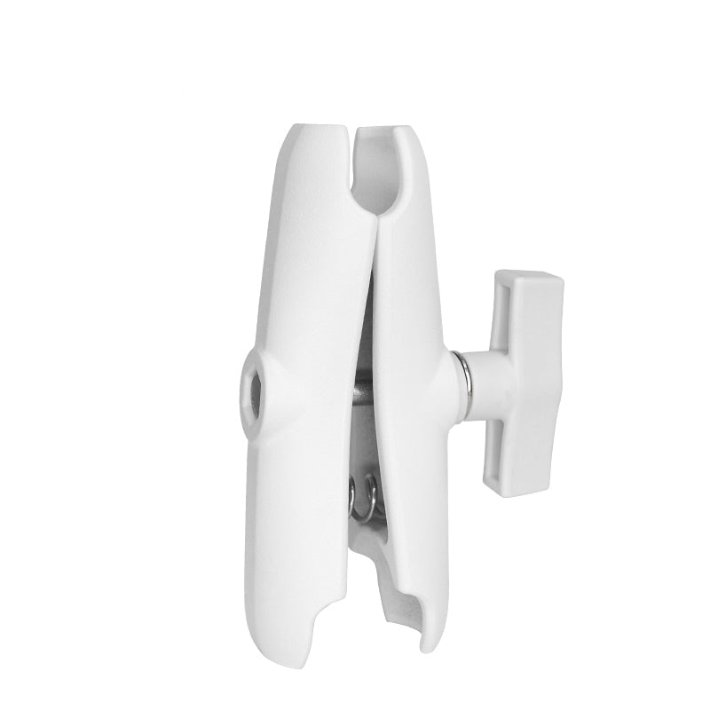 1.5 inch ball double socket arm 15cm white front view