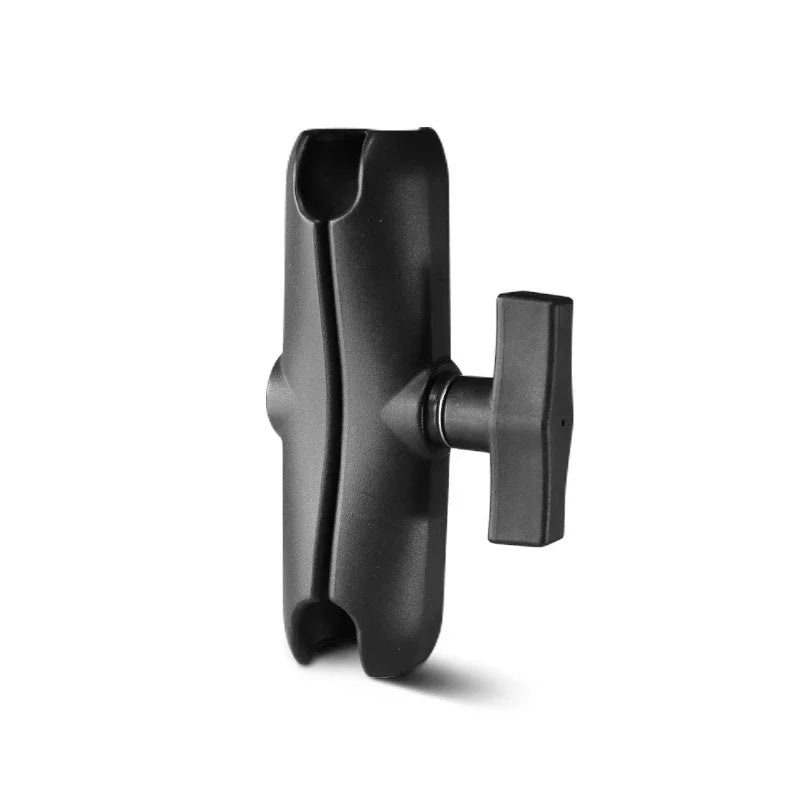 1.5 inch ball double socket arm 15cm black front and side view