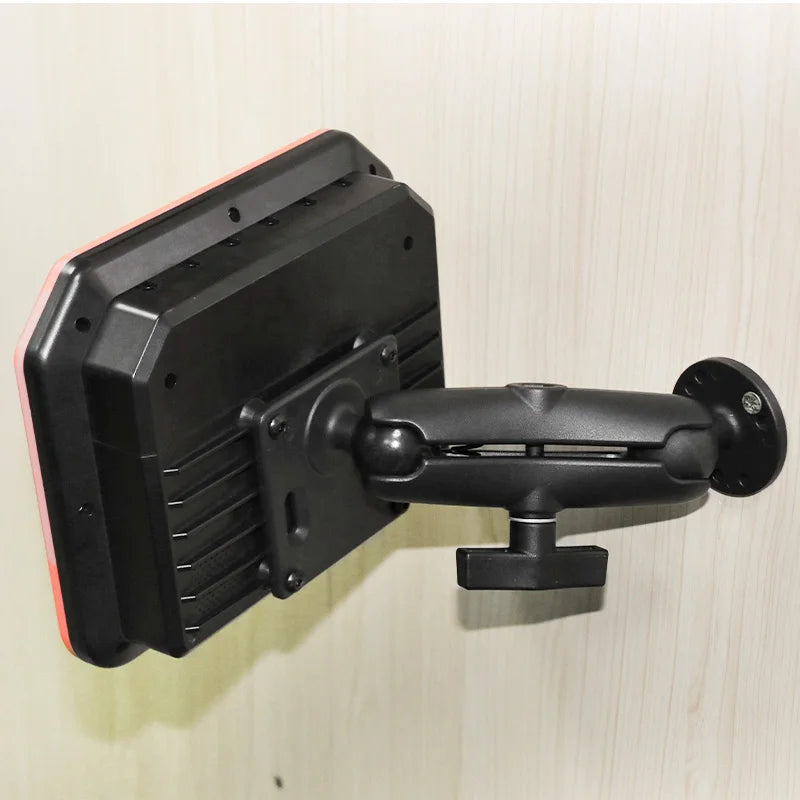 1.5 inch ball double socket arm 15cm black mounted with fish finder on boat