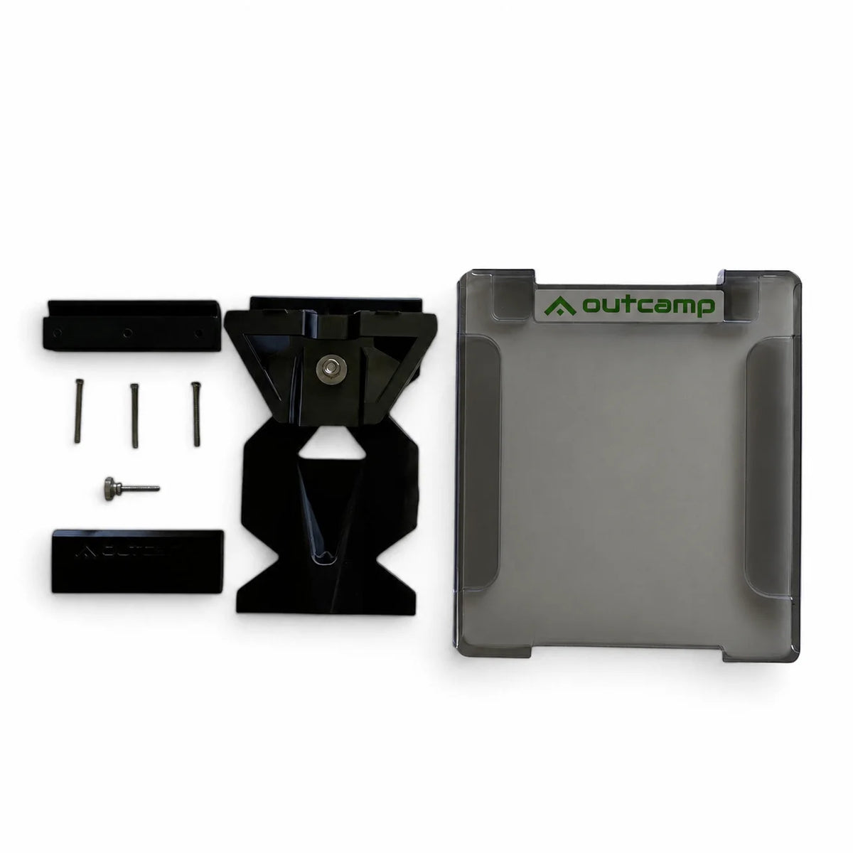 Outcamp ARB Base Rack mount for Starlink Mini with dark tint dish shield