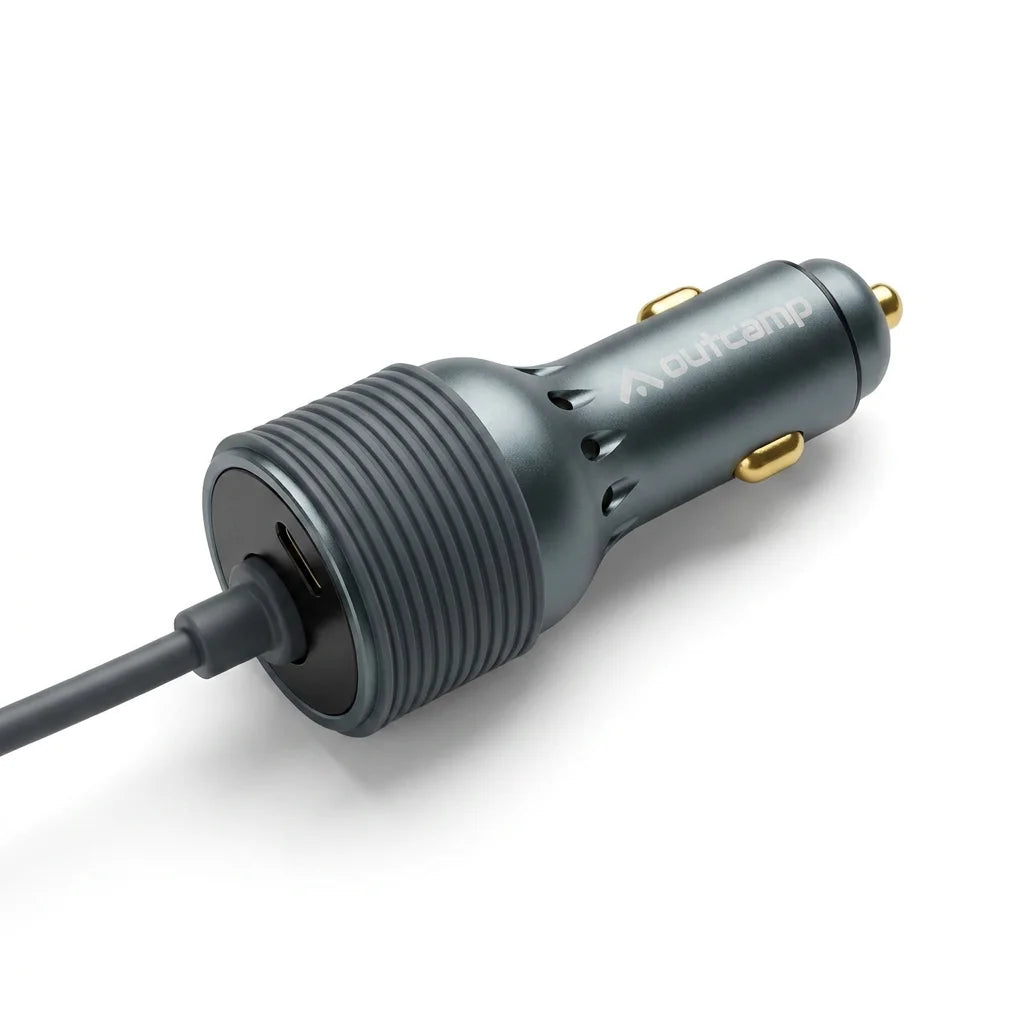 Outcamp 135W cigarette lighter plug Starlink Mini - cable side studio render
