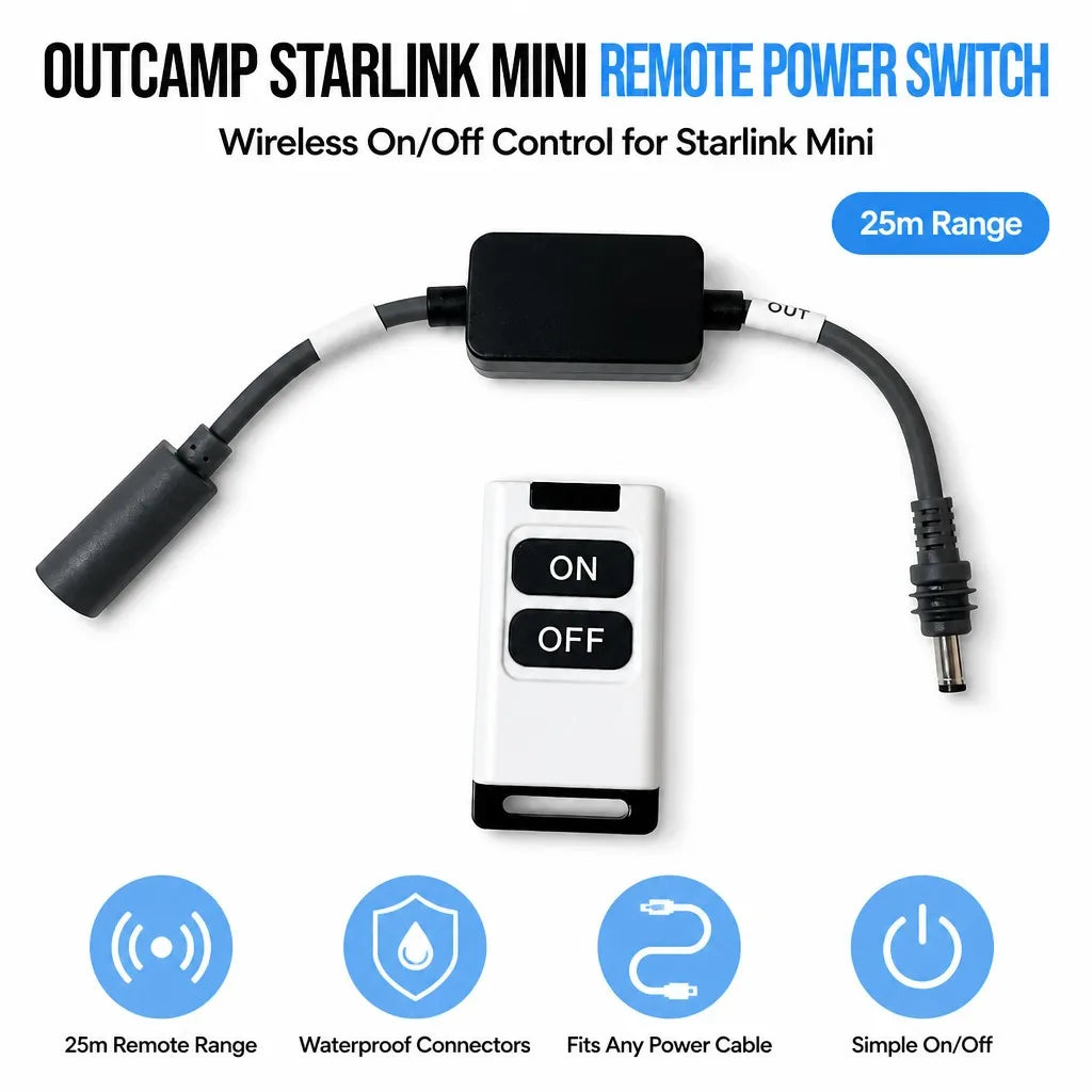 Outcamp Starlink Mini Remote Power Switch - wireless on/off control with 25m range