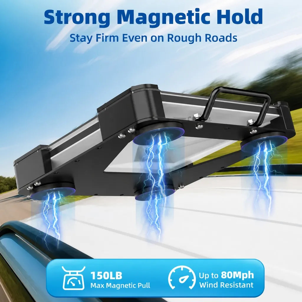 Outcamp Universal Flat Mount for Starlink Mini - strong magnetic hold on vehicle roof
