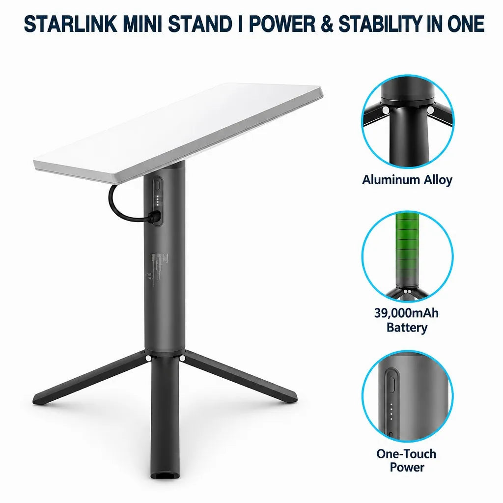 Starlink Mini battery mount power handle - product on white background