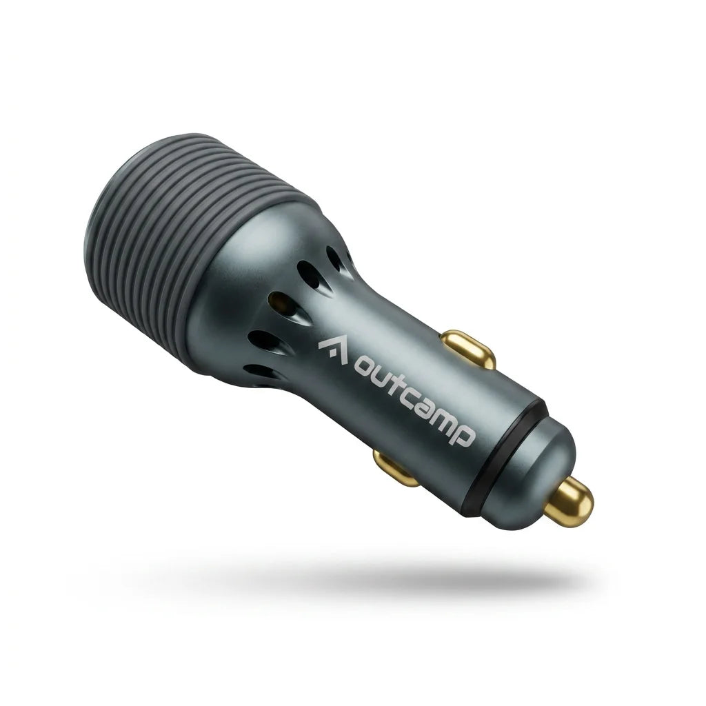 Outcamp 135W cigarette lighter plug Starlink Mini - heat vents side studio render