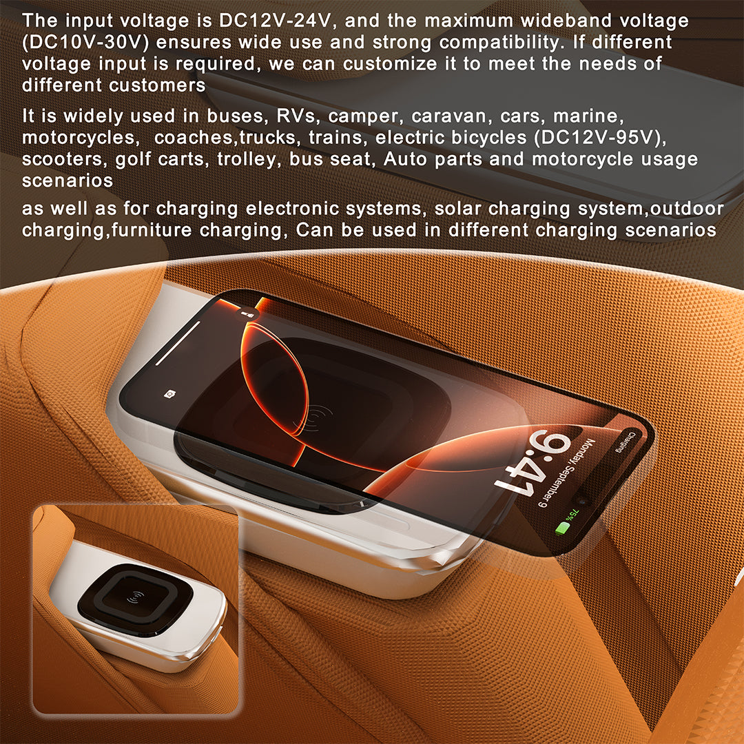 Qi wireless charging pad foreign object detection and over-temperature protection detail