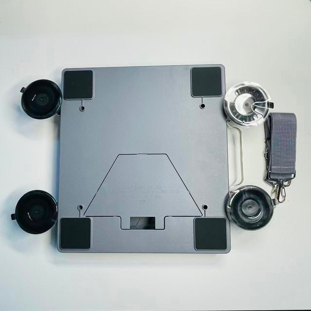 Starlink Mini 5-in-1 Case bottom view with suction cups attached