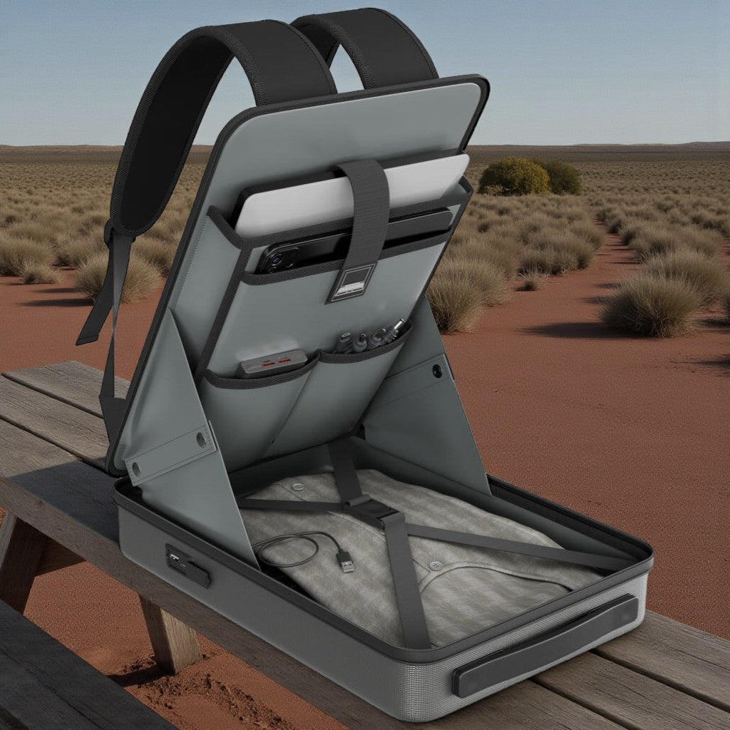 Internal compartments for Starlink Mini power supply and cables