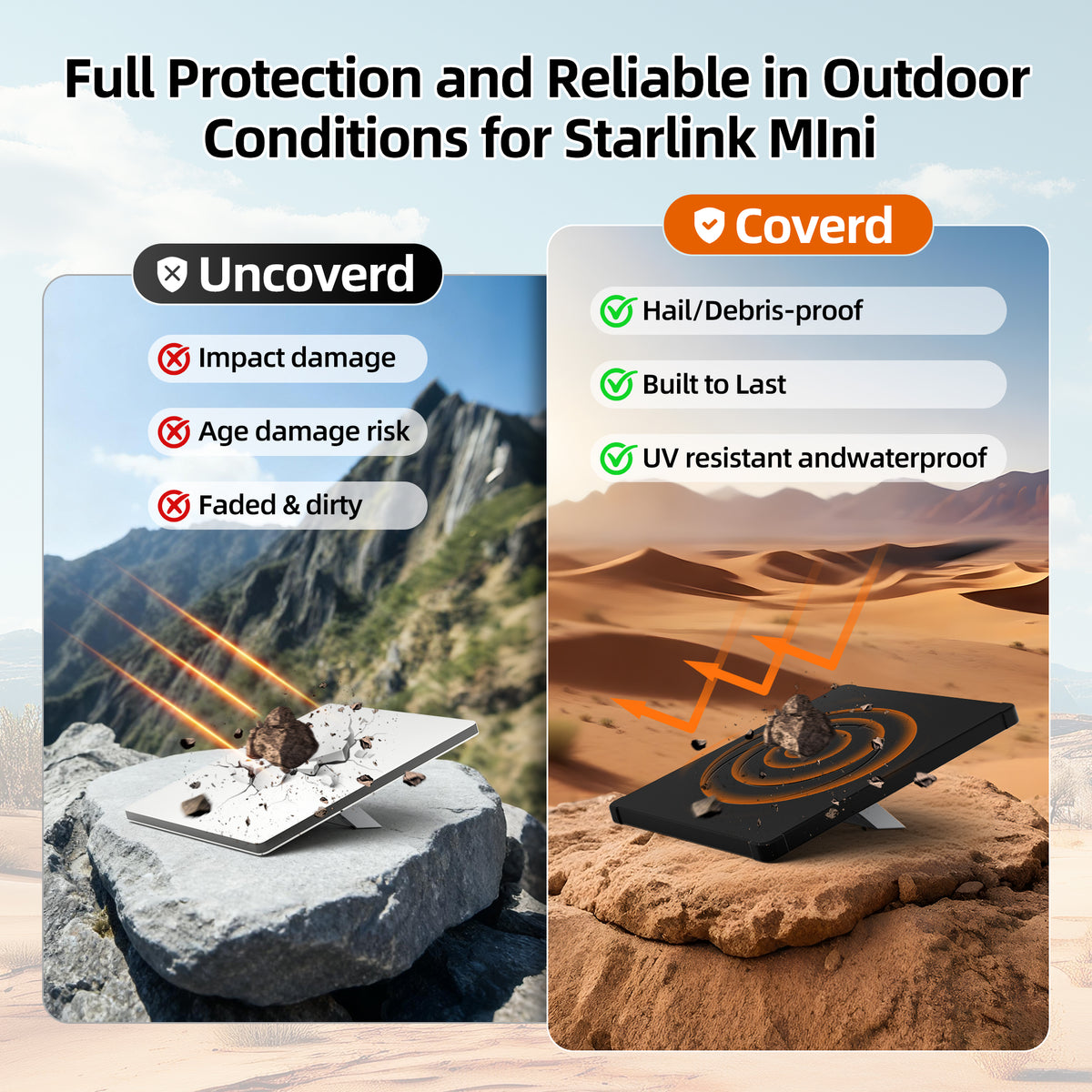 Starlink Mini silicone cover anti-glare features