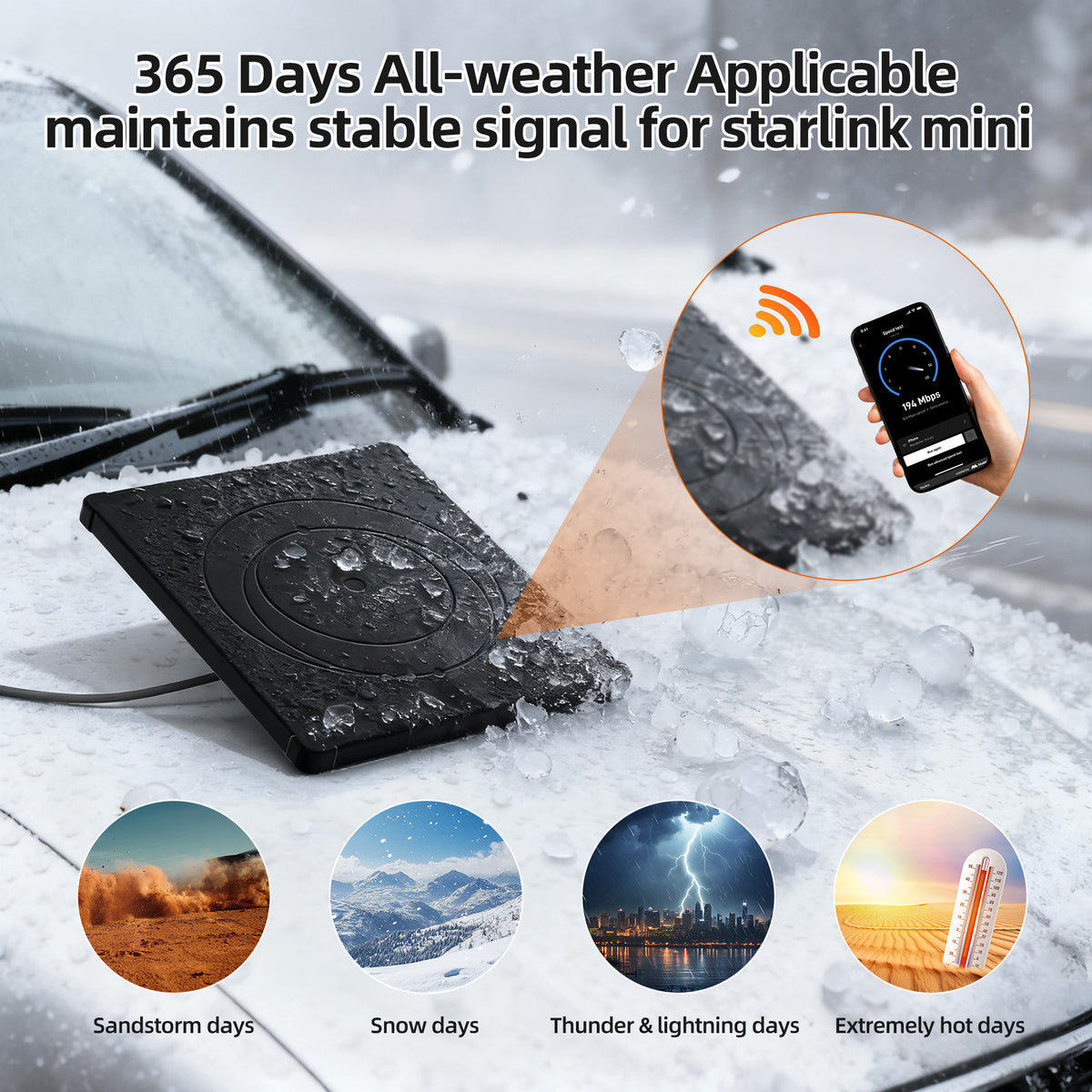 Starlink Mini silicone cover weatherproof outdoor use