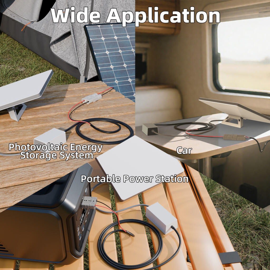 Starlink Mini DC converter wired into caravan 12V power system with Anderson SB50 connectors