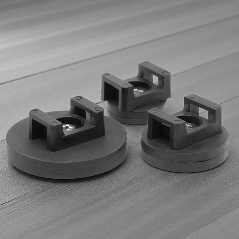 Outcamp magnetic cable tie mounts holding solar panel wiring