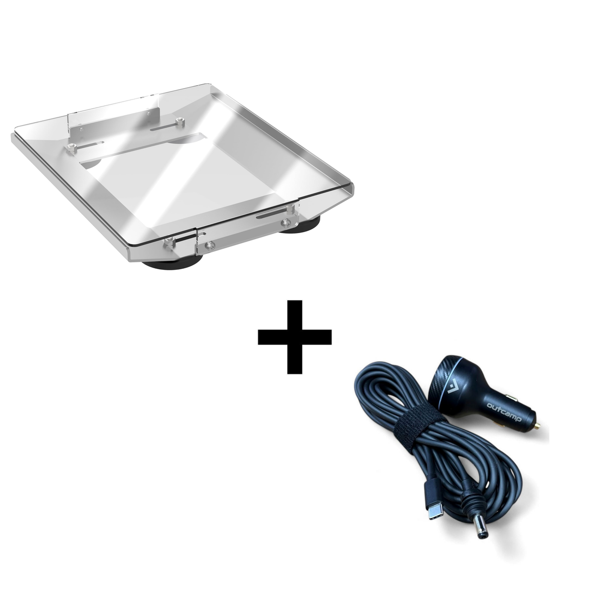 Outcamp alloy Starlink Mini mount and Cigarette lighter power supply for reliable internet
