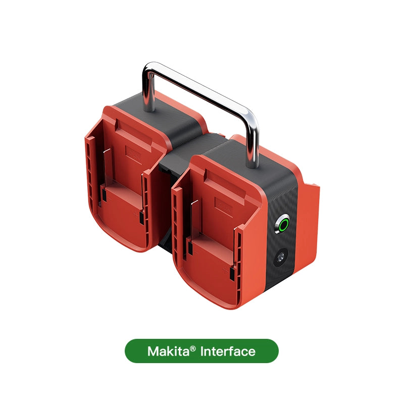 Camping Starlink Mini power dock with Makita 18V batteries