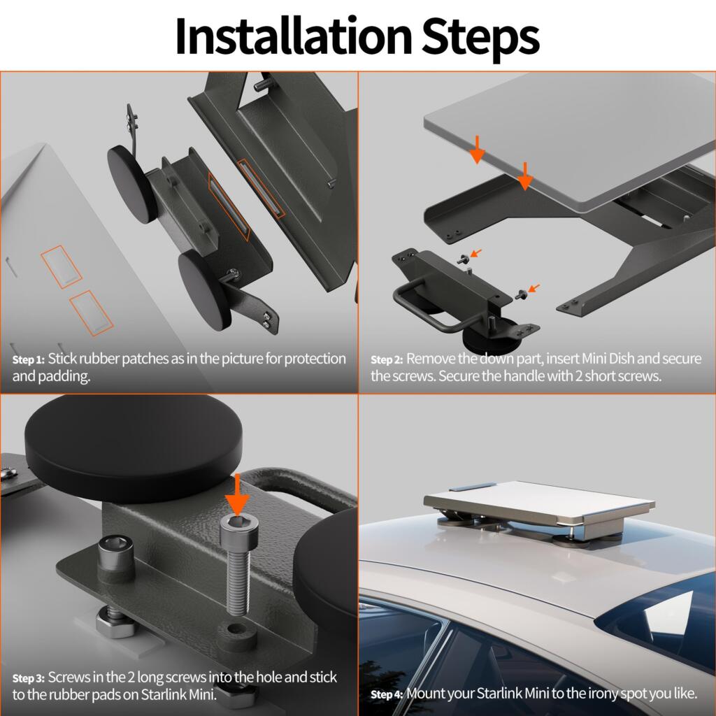 Starlink Mini Portable Magnetic Roof Mount