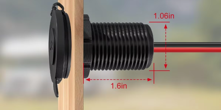 Weatherproof Starlink Mini power outlet for camping vehicles