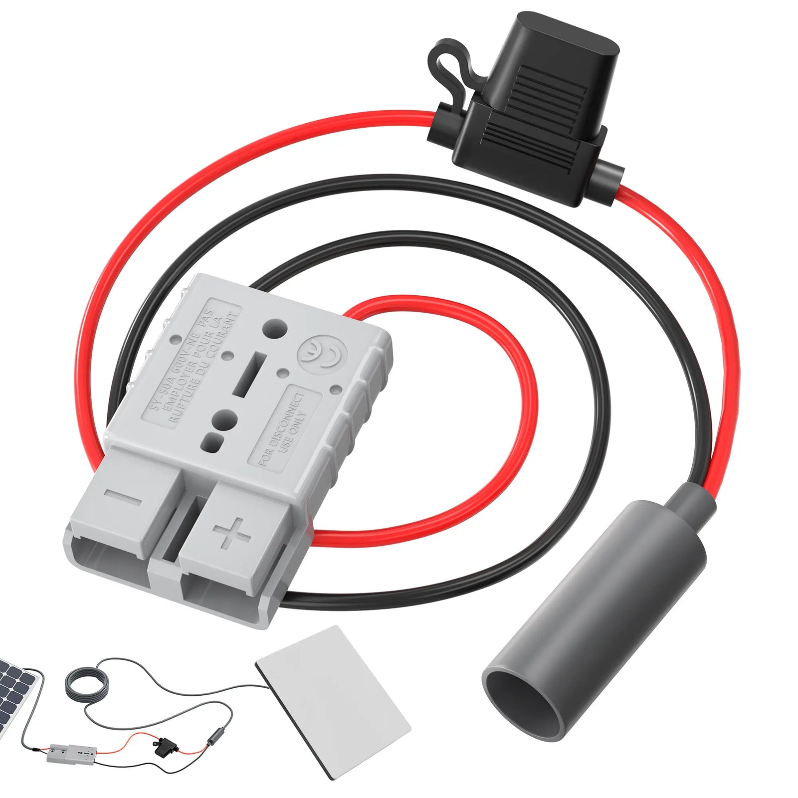 Starlink Mini DC power cable with Anderson SB50 plug and 10A waterproof inline fuse