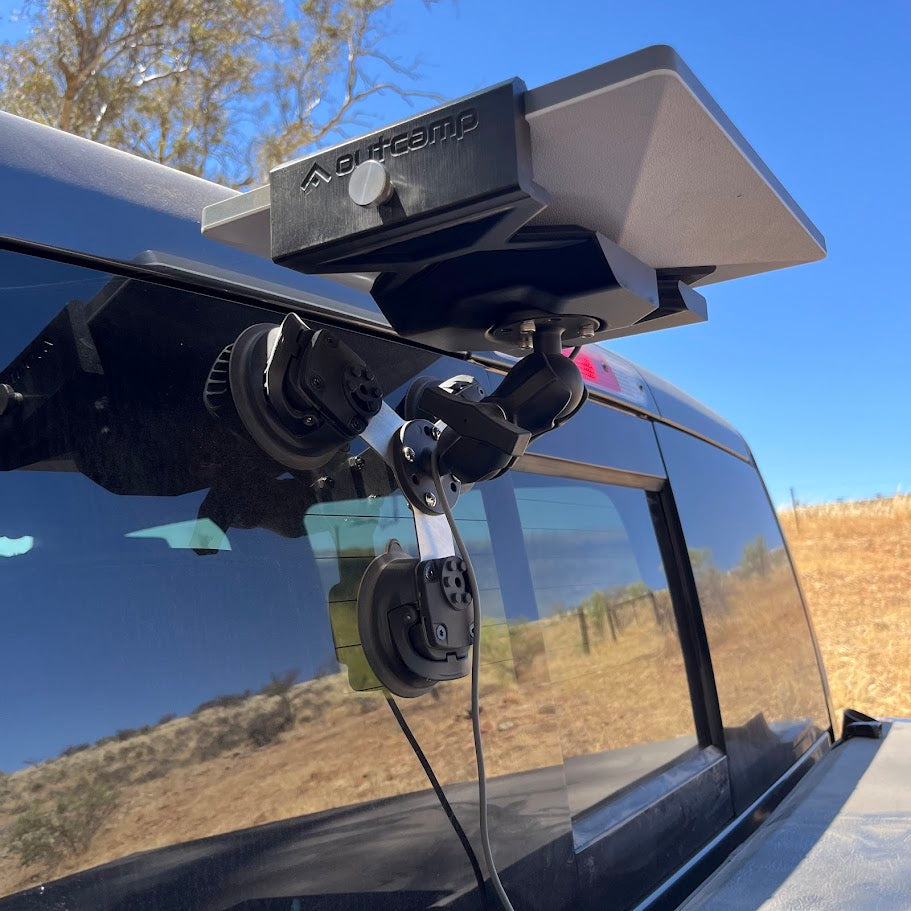 Triple suction cup Starlink Mini vehicle mounting system