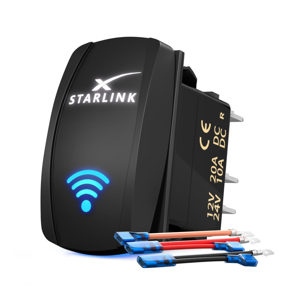 Starlink symbol rocker switch 5 pin blue LED
