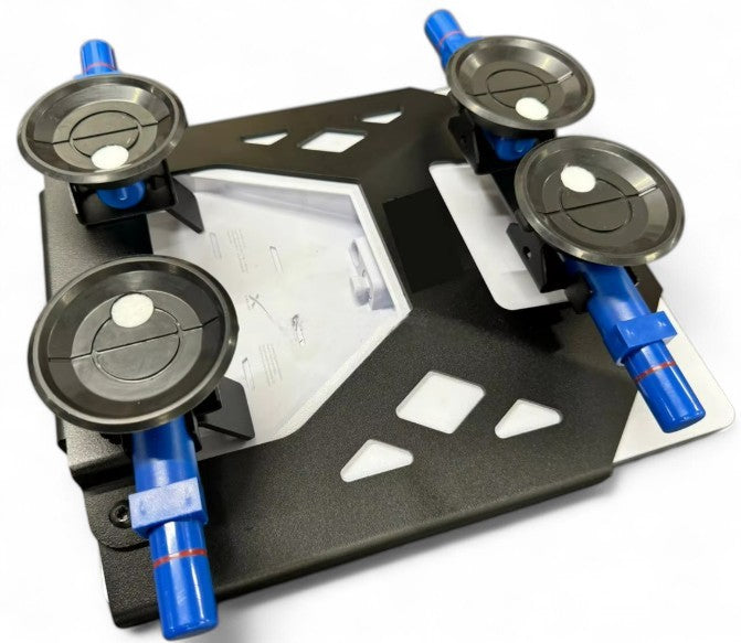 Starlink Mini suction mount with features highlighted on a white background