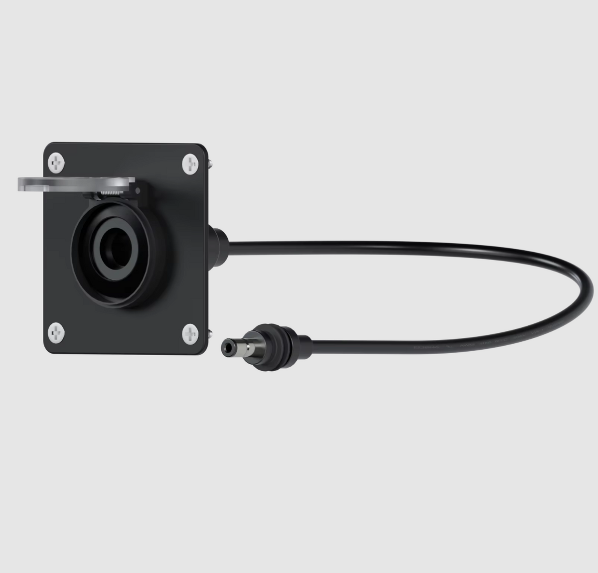 Aluminium DC bulkhead socket for Starlink Mini — weatherproof panel mount for RV marine and off-grid shed installation