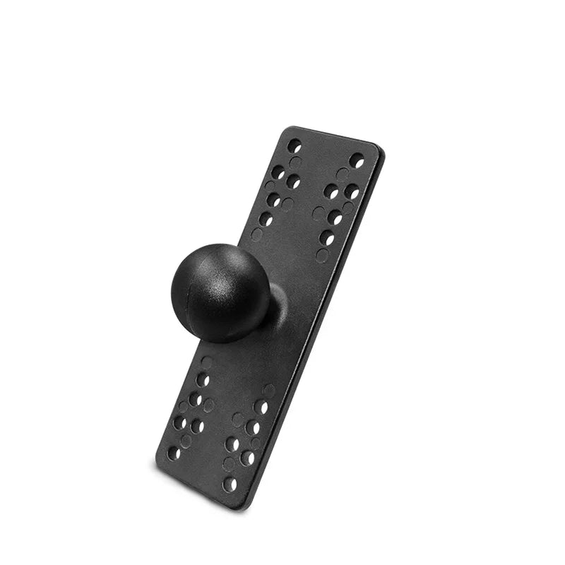 Universal fish-finder mount plate with 38mm rubber ball, hero shot.