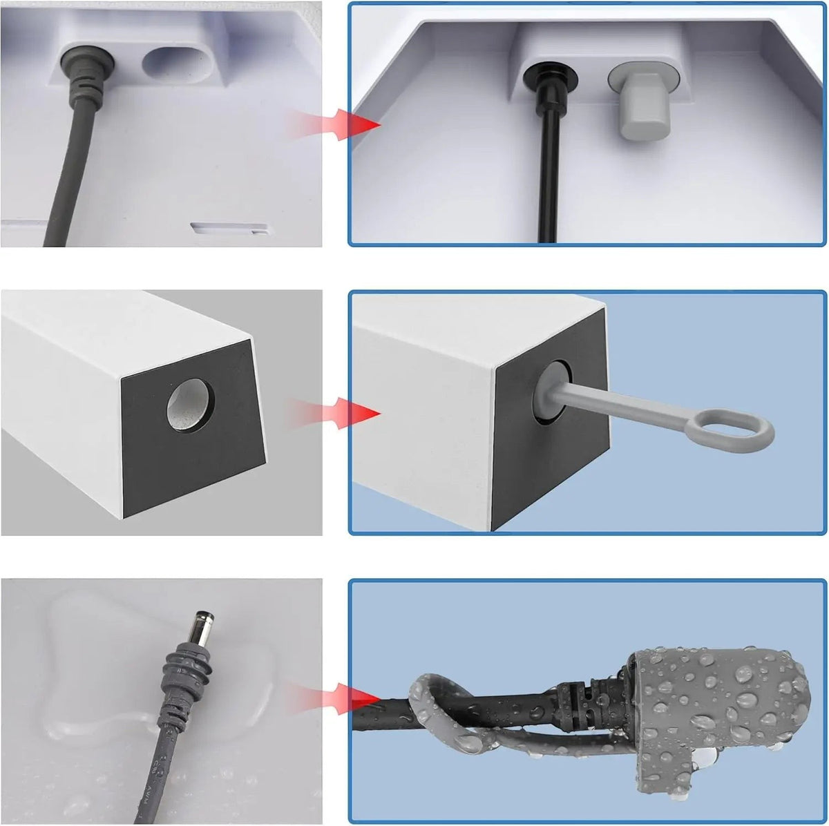 Outcamp.com.au Starlink Mini grey silicone dustproof and waterproof cable plug protection kit for ports and connectors