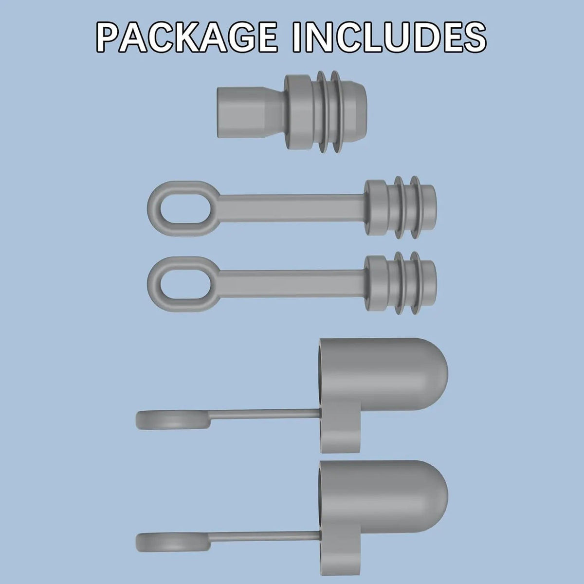 Outcamp.com.au grey silicone dustproof and waterproof port protection plugs for Starlink Mini satellite equipment