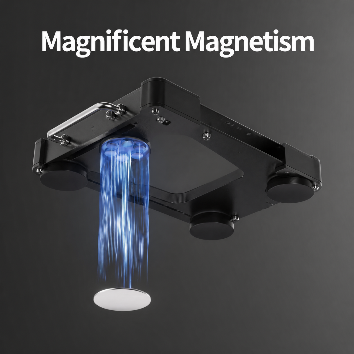 Outcamp Universal Flat Mount for Starlink Mini - magnetic hold illustration showing the magnet feet and carry handle