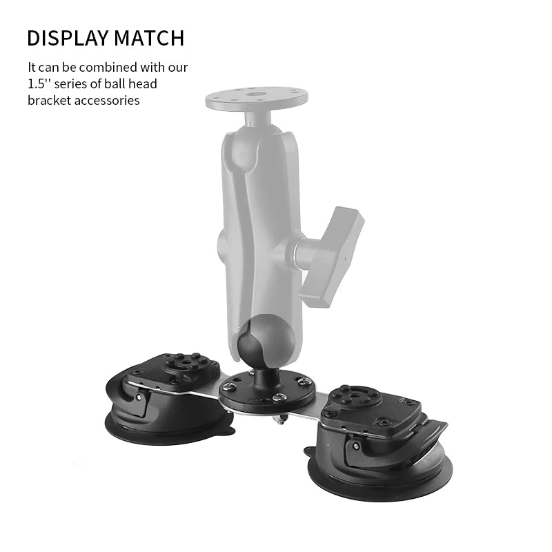 Compatible with standard 1.5 inch ball-arm accessories from the Modular Mount System.