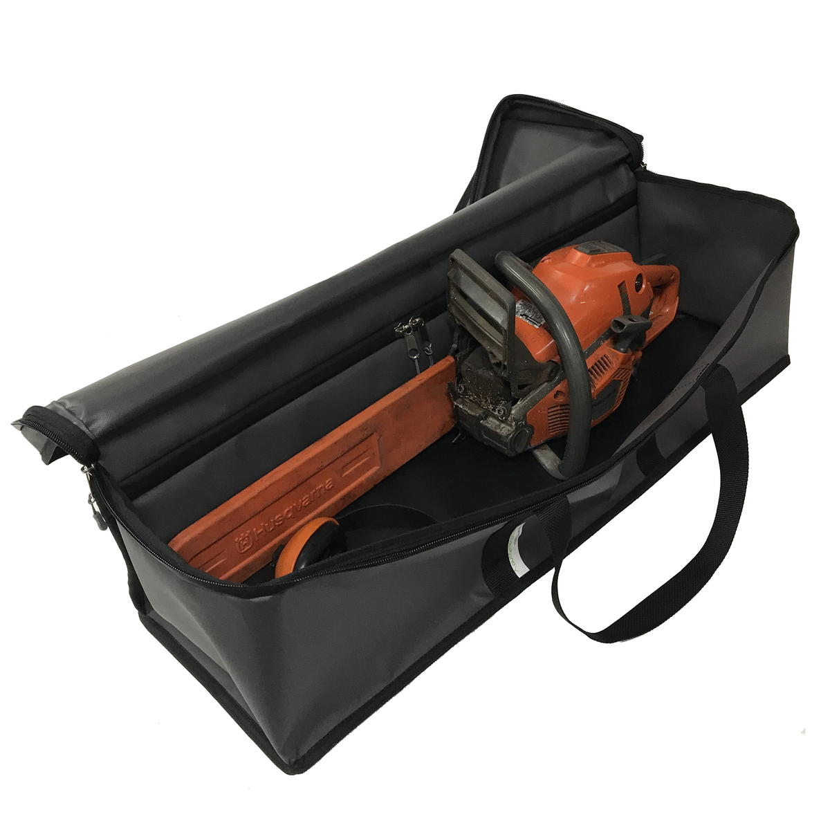 Water resistant chainsaw carry bag
