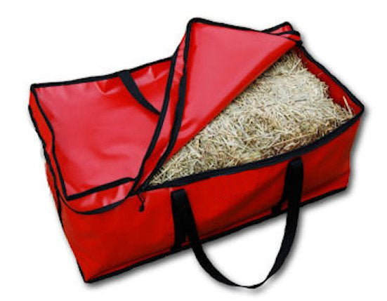 Waterproof horse hay bale carry bag